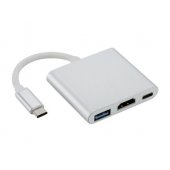 USB-C Multiport Adapter (USB 3.0 / HDMI / USB Type C) Silver