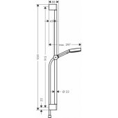 Pulsify Select 105 3jet Relaxation 900 mm Matt Black