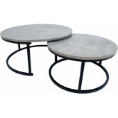 Britu D60xH32cm / D80xH35cm Grey 2pcs