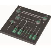 Wera 9713 foam insert Hex screwdriver set 1, 12 pieces (black/ grey, in