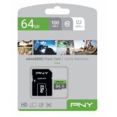 Micro SDHC 64GB Class 10 UHS-I P-SDUX64U185GW-GE