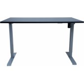 Desk ERGO with 1 motor 140x80cm, black/ grey