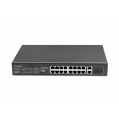 Switch rack 19" POE+ 16x Ports