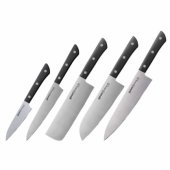 HARAKIRI Set ot 5pcs. Universal Kitchen knives Black