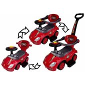 Toddlers Ride On Push Along with Parent Handle Mega Car 3in1 Red