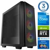 Aqua i5-14400F 32GB 1SSD RTX3050 8GB W11 Black