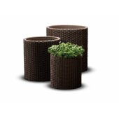 Cylinder Planters S+M+L Brown