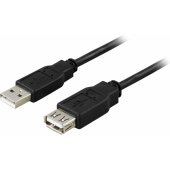 USB-A 2.0 to USB-A 0,1m Black
