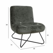 Slipper chair FARICA moss green