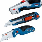 Bosch professional knife set, 3 pieces, carpet knife (blue, for snap-o