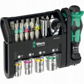 Wera Tool-Check Modular 1, bit set black/ green, 21 pieces, including 1