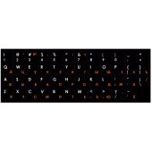 Laminated Stickers RU / ENG Orange