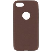"Slim Synthetic Leather Back Case iPhone 8" Brown