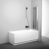 Wall VS3 1300 x 1400 mm Satin/ Transparent