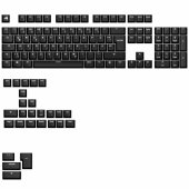 GPBT Basics Keycaps, ISO Layout (DE), PBT, Dye-Sub - Classic Black