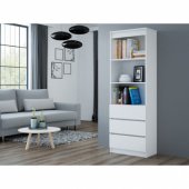 Topeshop Regał na książki biurowy RS-60 biały