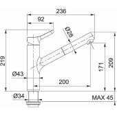 MEOS Tap with Pull-Out Spout Chrome (115.0356.122)