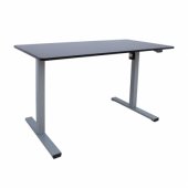 Desk ERGO OPTIMAL with 1 motor 120x60cm, black/ grey