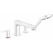 Talis E 4-hole Rim-Mounted Bath Mixer Matt White