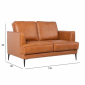 Sofa LEO 2-seater, light brown