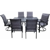 Garden Set table 6 x chairs grey