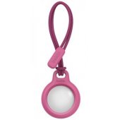 Secure AirTag Holder with Strap Pink