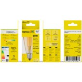 LED Диммируемая филаментная лампа E27, ST64, 10W, 1100lm, 3000K
