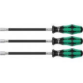 Wera 391/ 3 hose clamp screwdriver set (black/ green, 3 pieces, with fle