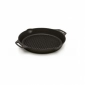 Ribbed cast iron pan without handle 30-35cm