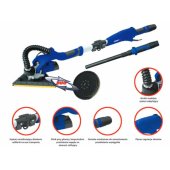 DEDRA DED7758 portable sander Drywall sander 1500 RPM Black, Blue, Whi