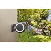 Wall-Mounted Hose Box RollUp M / L, 25m Black/ Grey