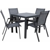 Delgado Table and 4 Chairs Grey