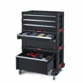 Keter Tool Rack on wheels 6 drawers Black