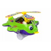 Plane Pusher Bell Stick Pilot Green