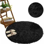 Strado Dywan okrągły Shaggy Strado 300x300 BlackSky (Czarny) uniwersal