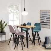 Bar Table CHARA 117x58xH105cm Oak/ Black
