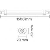 LED Влагостойкий 50W линейный светильник с PHILIPS диодами 150см