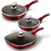 Berlinger Haus frying pan set Metallic Line Burgundy Edition 20 24 28