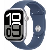 Watch Series 10 46mm Silver/ Denim Band - S/ M