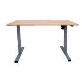 Desk ERGO OPTIMAL with 1 motor 140x70cm, hickory/ grey