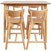 Bar Table Set ROXBY with 4 Chairs