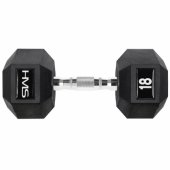 HMS HEX PRO 18 kg dumbbell black