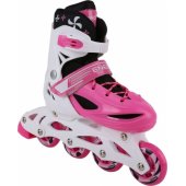 Enero 4-in-1 roller skates with interchangeable skid adjustable pink r
