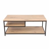 Coffee table DIMITRA 100x50xH40cm, rustic/ black