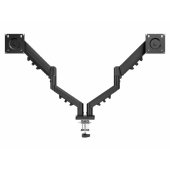 Double Armflex (max 32", 18 kg) Monitor Mount For Two Monitors, Black