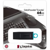64GB DataTraveler Exodia USB 3.2 Black/ Teal