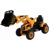 Electric Ride On Tractor with Bucket Excavator Orange