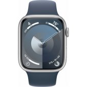 Watch Series 9 Cellular 45mm Silver Stainless/ Storm Blue Band - S/ M