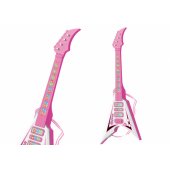 Electric Guitar For Kids Lights Melodies Pink