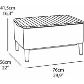Salemo Balcony Set Grey